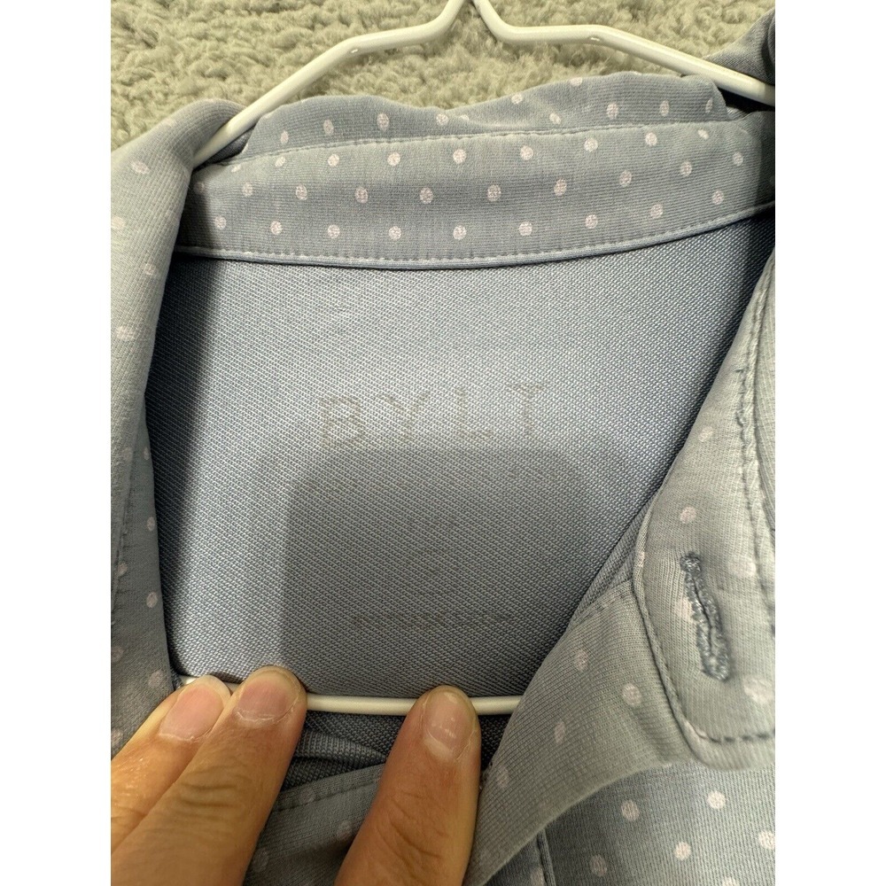 BYLT Performance Polo Shirt Mens Polkadot Premium Basics - Picture 2 of 5